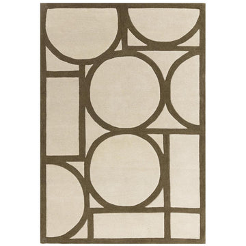 Metro Modern Geometric Hand-Carved Hi-Low Wool Light Beige Cream/Khaki Rug-Asiatic Carpets-Rug Love - The Most Loved Rug Store